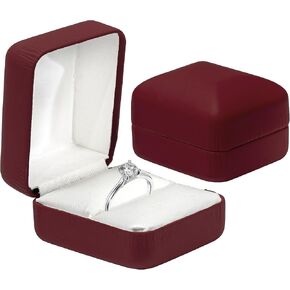 Prestige & Fancy Elegant PU Leather Ring Box - for your Wedding ring- Engagement ring, jewelry gift box for all rings, girls Ring gift box, (Turquoise) in Kuwait