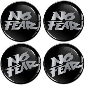 4 x 68mm 3D Domed Car Wheel Centre Rims No Fear Stickers Decals for Caps Vehicle Auto Tuning Emblem A 10268