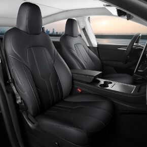 Car Seat Covers Full Set for Tesla Model Y 2020 2021 2022 2023 2024 Full Surround Nappa Leather Car Seat Protector for Women Red