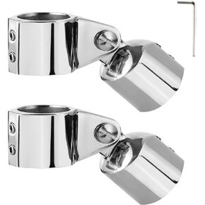 TINGZHIGO Heavy Duty Bimini Top Jaw Slide and Eye End Cap, 316 Stainless Steel Bimini Top Hardware, Fits 7/8 inch or 1 inch OD Round Tube