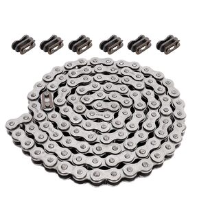 415H-110L Chain Replacement for 49cc 60cc 66cc 80cc 2-Stroke Engine Motor Motorized Bicycle Bike Lifan SUNL Heavy Duty Chain with Connector Links High Power Racing Parts