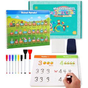 Handwriting Practice Without Tears for Kindergarten,Preschool Learning Activities Learn to Write Alphabet Number Workbook Letter Tracing for Kids Ages 3-5
