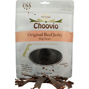 Choovio Original Beef Jerky Dog Treats، صنع في الولايات المتحدة الأمريكية، (حقيبة 4 أوقية)