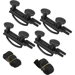 Universal Roof Box U Bolt Clamps Rooftop Cargo Carrier Rack W/ 8 Lock Nuts 2 Straps/Cargo Carrier Mounting Fitting / 83mm Internal Width Iron Bolts/Durable / 4PCs
