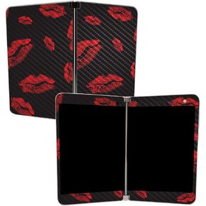 MightySkins Carbon Fiber Skin for Microsoft Surface Duo - 90s Fun | Protective, Durable Textured Carbon Fiber Finish | Easy to Apply, Remove, and Change Styles | Made in The USA
