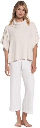 Barefoot Dreams CozyChic Women's Ultra Lite Cowl-Neck Poncho Lightweight Sweater in Saudi Arabia