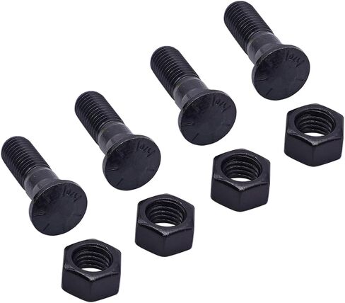 BOLEWIN قطع حافة البراغي المحراث مع المكسرات 5/8 "-11 × 2-1 / 4"، 5/8 "مسامير حافة القطع لحواف القطع، شفرة محراث الثلج، شفرة ممهدة، شفرة محمل 4 حزم in Saudi Arabia