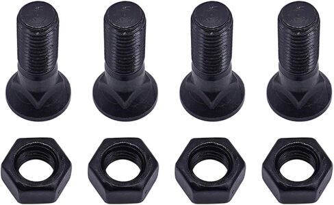 BOLEWIN قطع حافة البراغي المحراث مع المكسرات 5/8 "-11 × 2-1 / 4"، 5/8 "مسامير حافة القطع لحواف القطع، شفرة محراث الثلج، شفرة ممهدة، شفرة محمل 4 حزم in Saudi Arabia