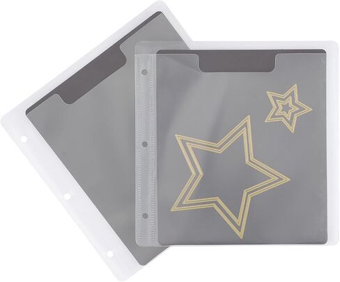Vaessen Creative 4 Clear Storage Pockets with Magnetic Sheets to Organise and Store Cutting Dies, Embossing Folders, Embellishments and Other Craft Supplies, 7.8 x 7.8 inches in Saudi Arabia