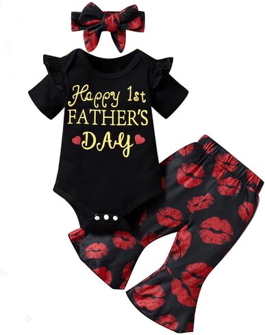 زي طفلة صغيرة لعيد الأب من Detigee، زي عيد الأب الأول للفتيات الصغيرات in Kuwait