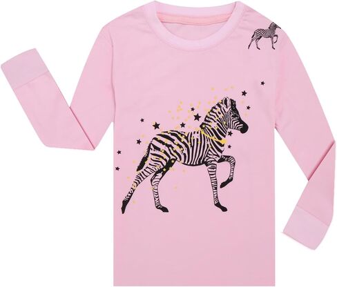 Qtake Fashion Girls Pajamas Toddler Pjs Set 100% Cotton Kids Sleepwear 2 Piece Child Clothes Size 2-12 Years in Saudi Arabia