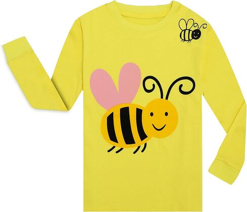 Qtake Fashion Girls Pajamas Toddler Pjs Set 100% Cotton Kids Sleepwear 2 Piece Child Clothes Size 2-12 Years in Saudi Arabia