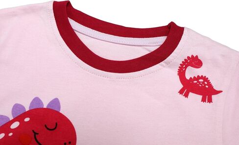 Qtake Fashion Girls Pajamas Toddler Pjs Set 100% Cotton Kids Sleepwear 2 Piece Child Clothes Size 2-12 Years in Saudi Arabia