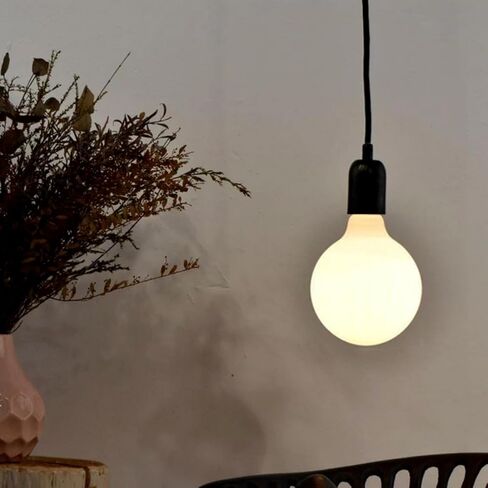 Liii&ARTMAN LED لمبة كبيرة كروية كبيرة 5.9 بوصة G47/ G150 7W E26 خافتة للتدفئة خالية من النقر مات أوبال بورسلين أبيض 2000-2800K CRI95 600LM (عبوة واحدة) in Saudi Arabia