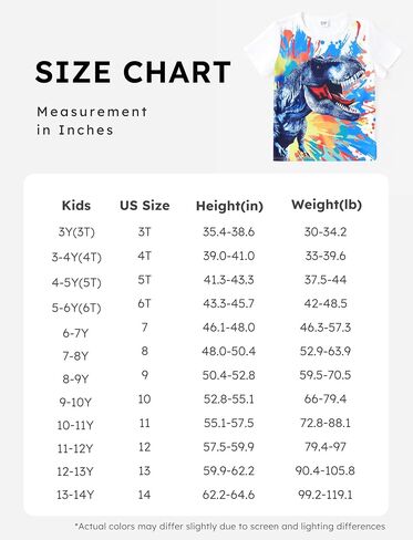PATPAT Boys Graphic Short Sleeve T Shirts Crewneck Dinosaur Cartoon Tops White 4-10Years in Saudi Arabia