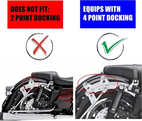 YHMOTO Detachable Two 2-Up Tour Pack Pak Mounting Luggage Rack for Harley Touring Road King Street Glide Road Glide 2009-2013 (Black or Chorme) (Chrome) in Kuwait