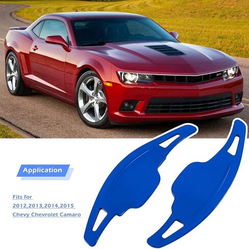 Aluminum Steering Paddle Shifter Extension Cover Trim Interior Accessories for Chevy Chevrolet Camaro 2012 2013 2014 2015 Red in Kuwait