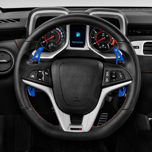 Aluminum Steering Paddle Shifter Extension Cover Trim Interior Accessories for Chevy Chevrolet Camaro 2012 2013 2014 2015 Red in Kuwait