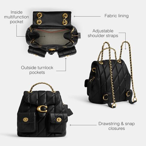 Coach Women's Tabby Backpack, Black, Large in Saudi Arabia