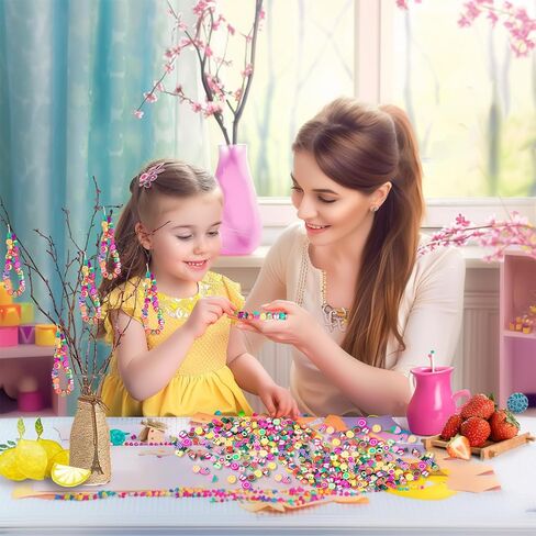 500 قطعة من خرز طين البوليمر برأس الفأر من NUOBISHI، سحر للحرف اليدوية مع سلسلة مرنة لصنع المجوهرات وقلادة السوار والحرف اليدوية in Saudi Arabia