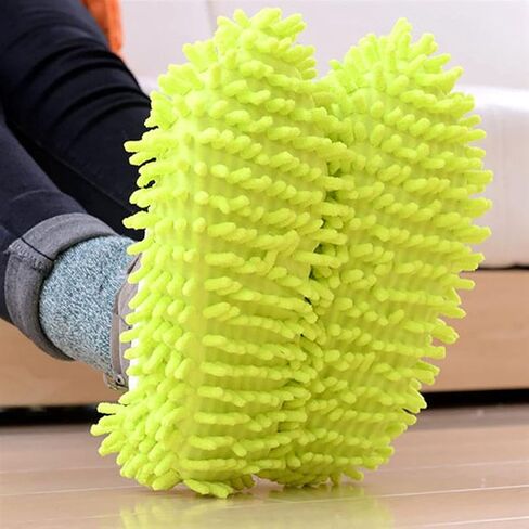 10 Pieces Mop Slippers for Floor Cleaning, Washable Reusable Shoes Cover, Microfiber Dust Mops Mop Socks for Women Men Foot Dust Hair Cleaners Sweeping House Office Bathroom Kitchen in Saudi Arabia