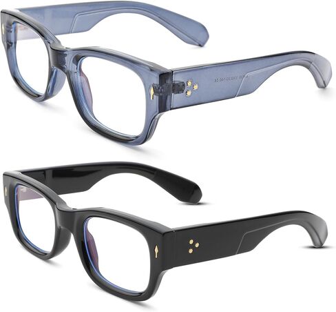 AZorb Blue Light Blocking Glasses for Women Men Fashion Computer Gaming Reading Thick Square Frame Fake Clear Lens Glasses in Saudi Arabia