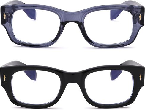 AZorb Blue Light Blocking Glasses for Women Men Fashion Computer Gaming Reading Thick Square Frame Fake Clear Lens Glasses in Saudi Arabia