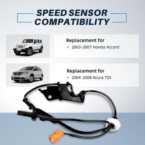 OTUAYAUTO Front Left Driver Side ABS Wheel Speed Sensor Replacement for 03-07 Honda Accord, 04-08 Acura TSX 57455SDC013 in Saudi Arabia