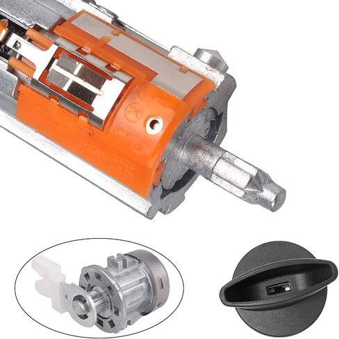 Ignition Switch Lock Cylinder Door Lock Cylinder with Keys Compatible for 1997-2003 Ford F150 | 1997-07 F250 F350 | Lincoln Blackwood, Navigator | Replace LC6177 + DL5885 X2 + 597638(No chip) in Saudi Arabia