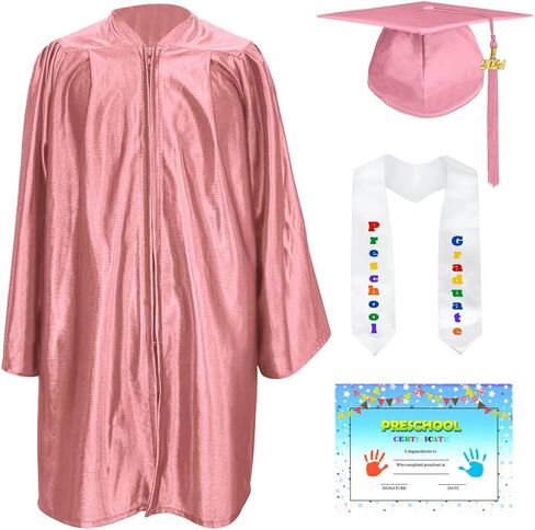 YIIOSS Preschool and Kindergarten Cap and Gown with 2024 Tassel Graduation Stole Certificate for Toddler Kids in Saudi Arabia