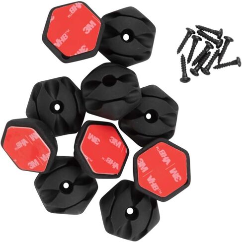 مشابك كابل 450-410 من Klein Tools، مصنوعة في الولايات المتحدة الأمريكية، كابل ذاتي اللصق ثلاثي الفتحات، مشابك تثبيت لإدارة السلك، برغي اختياري للتركيب الدائم، 10 عبوات in Saudi Arabia
