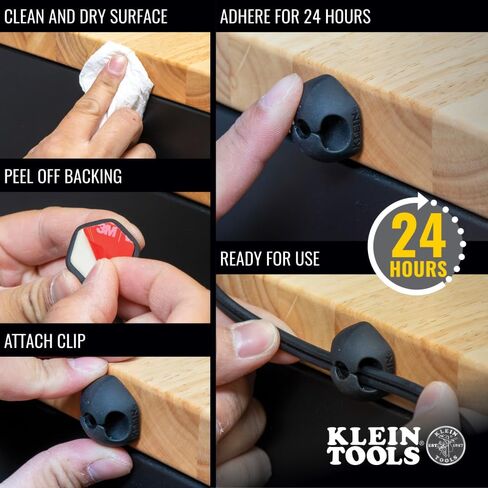 مشابك كابل 450-410 من Klein Tools، مصنوعة في الولايات المتحدة الأمريكية، كابل ذاتي اللصق ثلاثي الفتحات، مشابك تثبيت لإدارة السلك، برغي اختياري للتركيب الدائم، 10 عبوات in Saudi Arabia