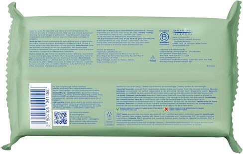 Mustela Baby Home Compostable Cleansing Wipes - Fragrance Free - Natural Avocado - For Face, Body & Diaper Area - 99% ingredients of natural origin & plant-based fibers - For all skin types - 60 ct. in Saudi Arabia