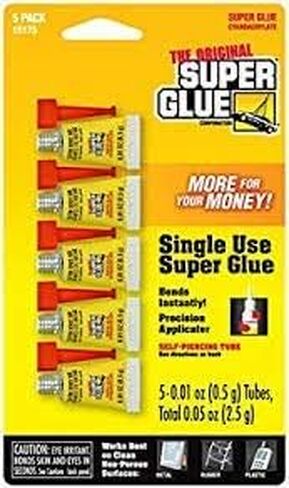 أنابيب Super Glue 15175 صغيرة للاستخدام مرة واحدة، 5 عبوات [إصدار جديد محسن] in Saudi Arabia