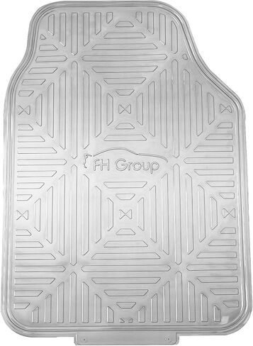 FH Group Automotive Floor Mats - Heavy-Duty Metallic Rubber Floor Mats for Cars, Universal Fit Full Set, ClimaProof Floor Mats, Trimmable Floor Mats For Most Sedan, SUV, Truck Floor Mats Red in Saudi Arabia