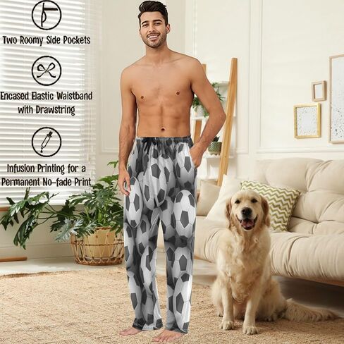visesunny Men's Pajama Pants 100% Cotton Lounge Soft Warm Sleepwear Pants PJ Bottoms Drawstring and Pockets in Saudi Arabia
