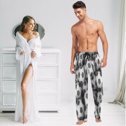 visesunny Men's Pajama Pants 100% Cotton Lounge Soft Warm Sleepwear Pants PJ Bottoms Drawstring and Pockets in Saudi Arabia