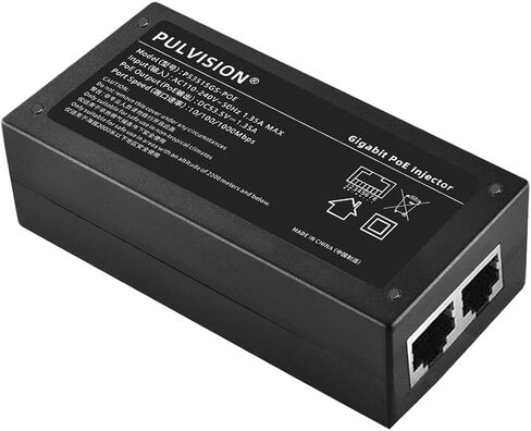 حاقن POE 53.5vdc PoE وحدة إمداد الطاقة 10/100Mbps RJ45 منفذ الطاقة عبر إيثرنت 48 فولت/52 فولت للأغراض العامة 15.5 واط مخرج التوصيل والتشغيل in Saudi Arabia