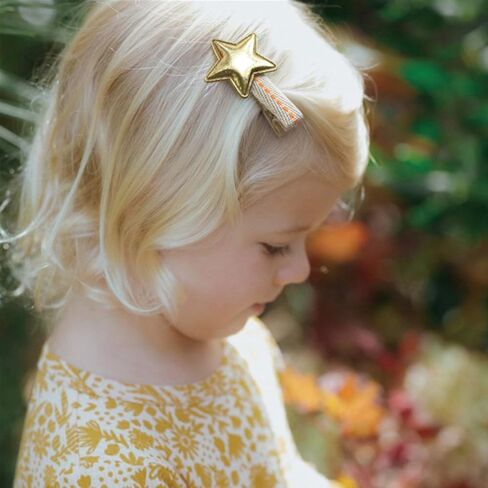 Star Hair Clips for Girls, 10 Pcs Glitter Silver & Gold Fully Lined Alligator Clips, Non Slip Baby Barrettes Hair Pins Accessories for Toddlers Kids' Fine Hair in Saudi Arabia