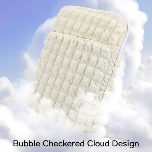 حقيبة كمبيوتر لوحي مقاس 9-11 بوصة من Dadanism لجهاز iPad 10th Gen 10.9 بوصة iPad Air 5/4، iPad 9/8/7th 10.2، iPad Air 11 بوصة iPad Pro، حقيبة حمل سحابية ذات مربعات الفقاعات مع جيب لجهاز Galaxy Tab A8/S9 FE /A9+، أرجواني in Kuwait