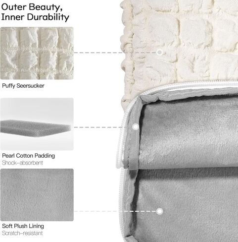 حقيبة كمبيوتر لوحي مقاس 9-11 بوصة من Dadanism لجهاز iPad 10th Gen 10.9 بوصة iPad Air 5/4، iPad 9/8/7th 10.2، iPad Air 11 بوصة iPad Pro، حقيبة حمل سحابية ذات مربعات الفقاعات مع جيب لجهاز Galaxy Tab A8/S9 FE /A9+، أرجواني in Kuwait