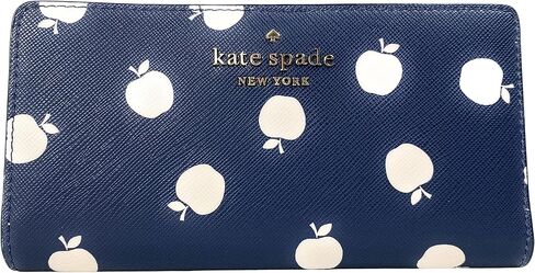 محفظة Kate Spade New York Staci الكبيرة والنحيفة باللون الأزرق Orchard Toss in Kuwait