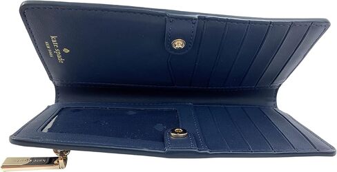 محفظة Kate Spade New York Staci الكبيرة والنحيفة باللون الأزرق Orchard Toss in Kuwait