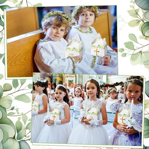 72 Pcs Baptism Favors Goodie Gable Boxes Religious Party First Communion Party Favors Baptism Decorations Baptism Gifts God Bless Candy Boxes for Boys Girls Christening Baby Shower in Saudi Arabia