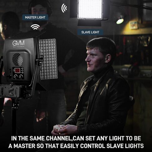 GVM 200W Video Light Kit with Softbox and Stand, Photography Lighting for Continuous Output Lighting with Bowen Mount/APP/DMX, 93000lux@0.5m LED Spotlight Studio Light for Photography,3200K-5600K in Saudi Arabia