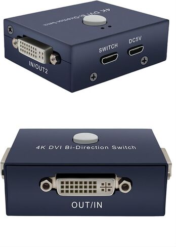 محول فيديو Suckoo DVI 2 في 1 خارج 1 في 2 خارج ثنائي الاتجاه قابل للتبديل 3840@2160 2.0 4K60HZ مشارك فيديو 2 منفذ كمبيوتر مضيف شاشة تلفزيون DVI خارجية جهاز عرض حدد صندوق التبديل 1920x1080P in Saudi Arabia