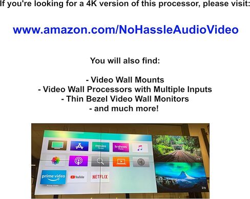 جدار فيديو 2x2 ومعالج مصفوفة HDMI غير ملحوم 4x4 1080P HD Splicer Splitter أربع شاشات in Kuwait