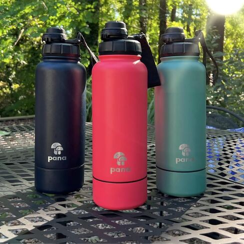 PANA Dog Water Bottle - 32 oz Stainless Steel Leak-Proof Dispenser with Bowl - Ideal for Travel, Walking, Hiking, and Outdoor Adventures(Sage Green) in Saudi Arabia