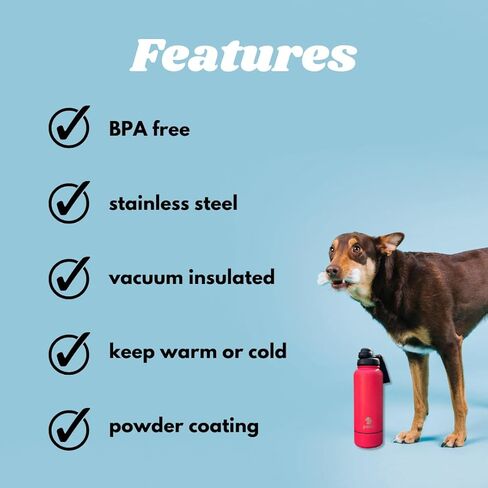 PANA Dog Water Bottle - 32 oz Stainless Steel Leak-Proof Dispenser with Bowl - Ideal for Travel, Walking, Hiking, and Outdoor Adventures(Sage Green) in Saudi Arabia