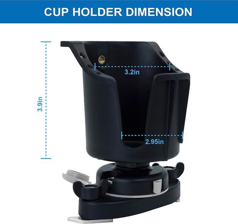 JUIHOHAKY Kayak Cup Holder, Fits Vertical & Horizontal Track Mount Install, Multi-Functional Cup Holder for Kayak Accessories, Ideal for Drinks, Fishing Gear and Phone Holder in Saudi Arabia